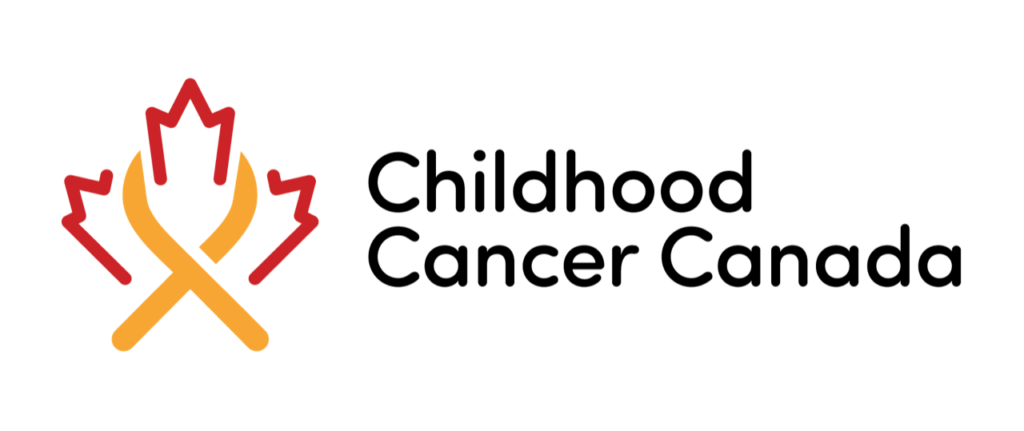 A logo with a black background features an orange fork crossed with a spoon, forming a ribbon. Red maple leaf outlines surround the ribbon.